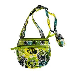 Vera Bradley Limes Up Cross Body Purse Womens Yellow Green